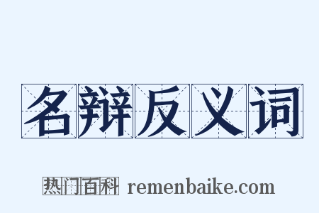 名辩反义词是什么意思的图片